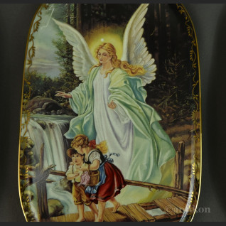 Talerze z aniołami na prezent 