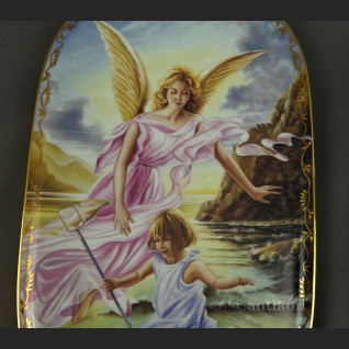 Talerze z aniołami na prezent 