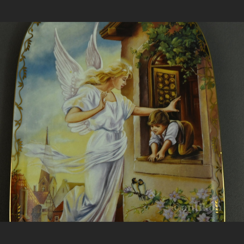 Talerze z aniołami na prezent 