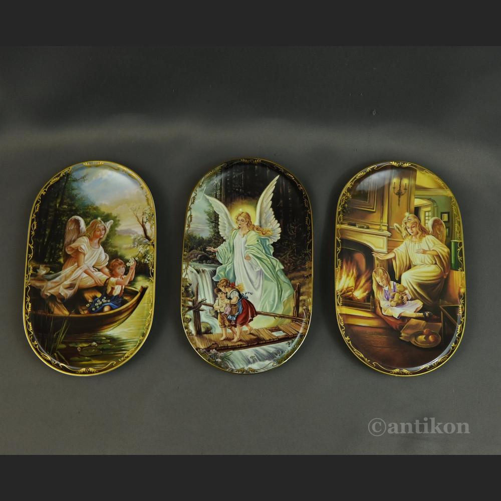 Talerze z aniołami na prezent 