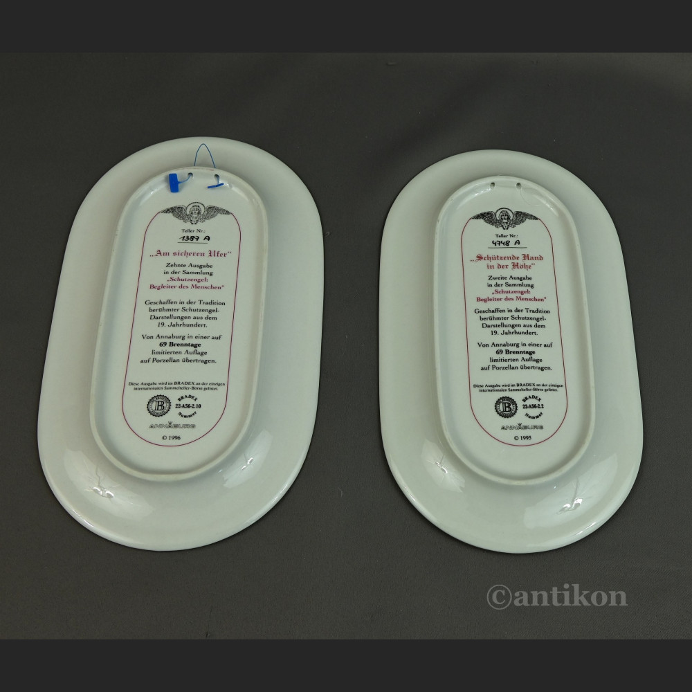 Talerze z aniołami na prezent 