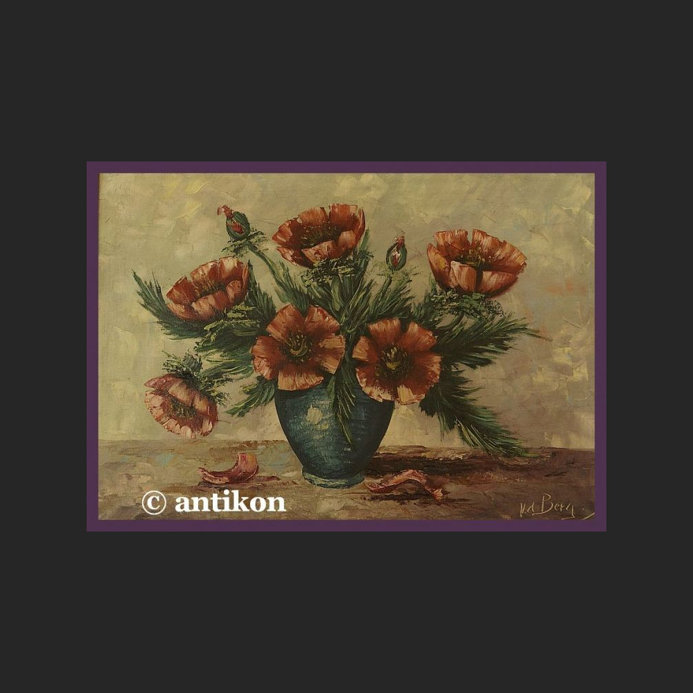 Kwiaty obrazy olejne maki w ramie Kwiaty obrazy olejne maki w ramie