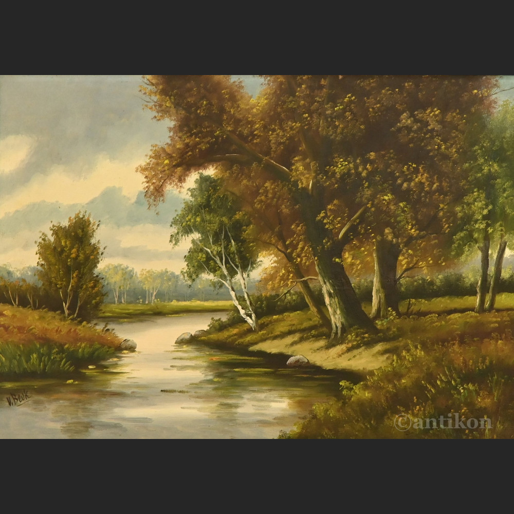 Pejzaż olejny Las duży obraz na płótnie Pejzaż olejny Las duży obraz na płótnie