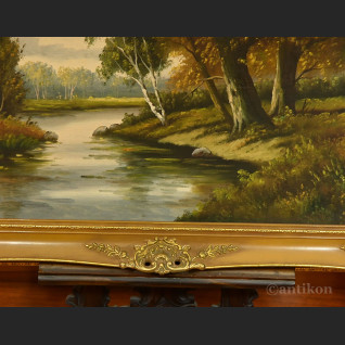 Pejzaż olejny Las duży obraz na płótnie Pejzaż olejny Las duży obraz na płótnie