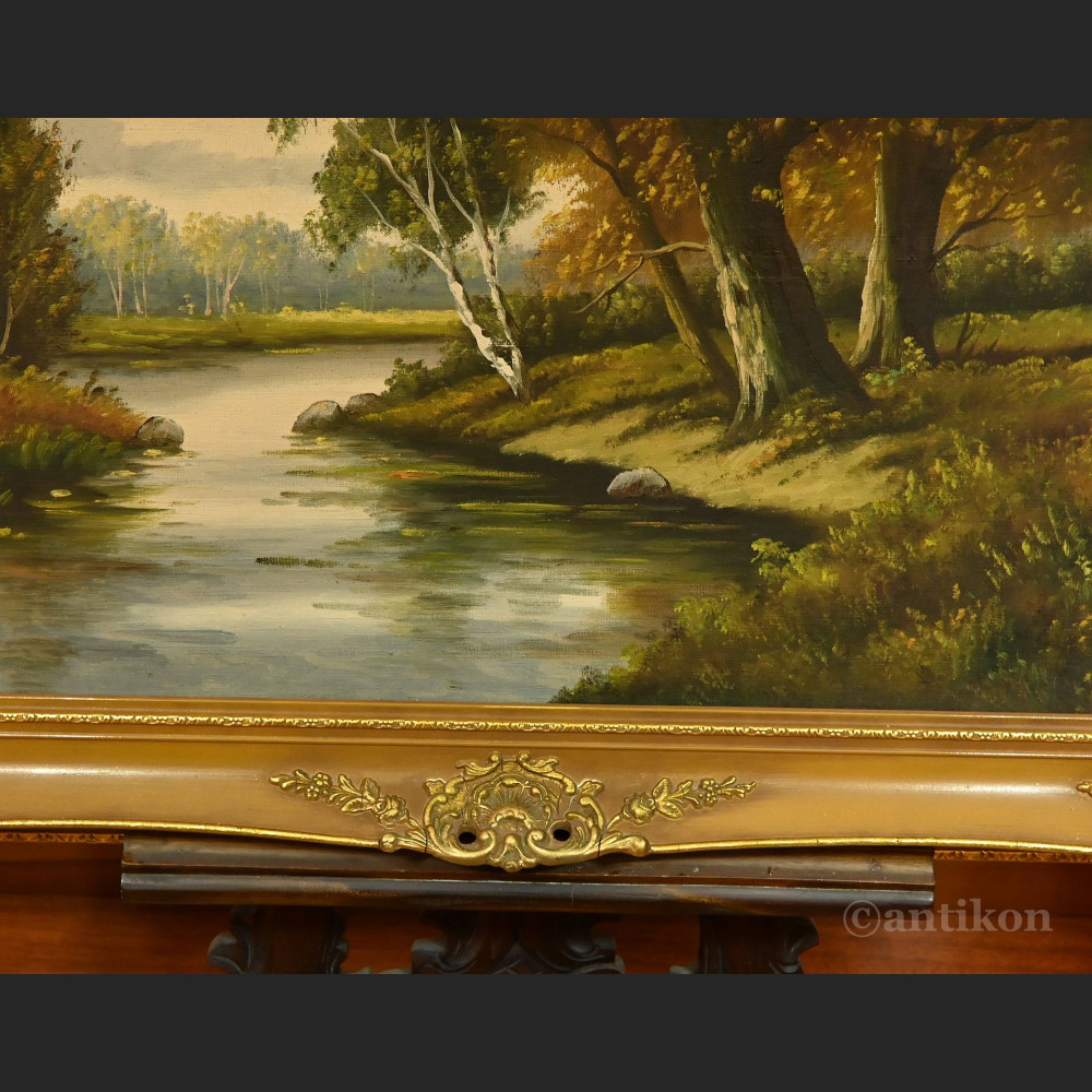 Pejzaż olejny Las duży obraz na płótnie Pejzaż olejny Las duży obraz na płótnie