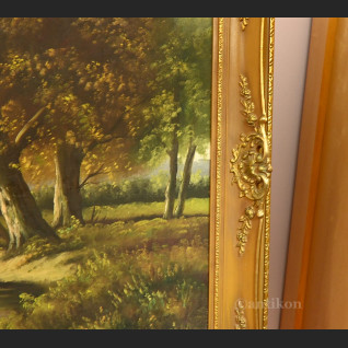 Pejzaż olejny Las duży obraz na płótnie Pejzaż olejny Las duży obraz na płótnie