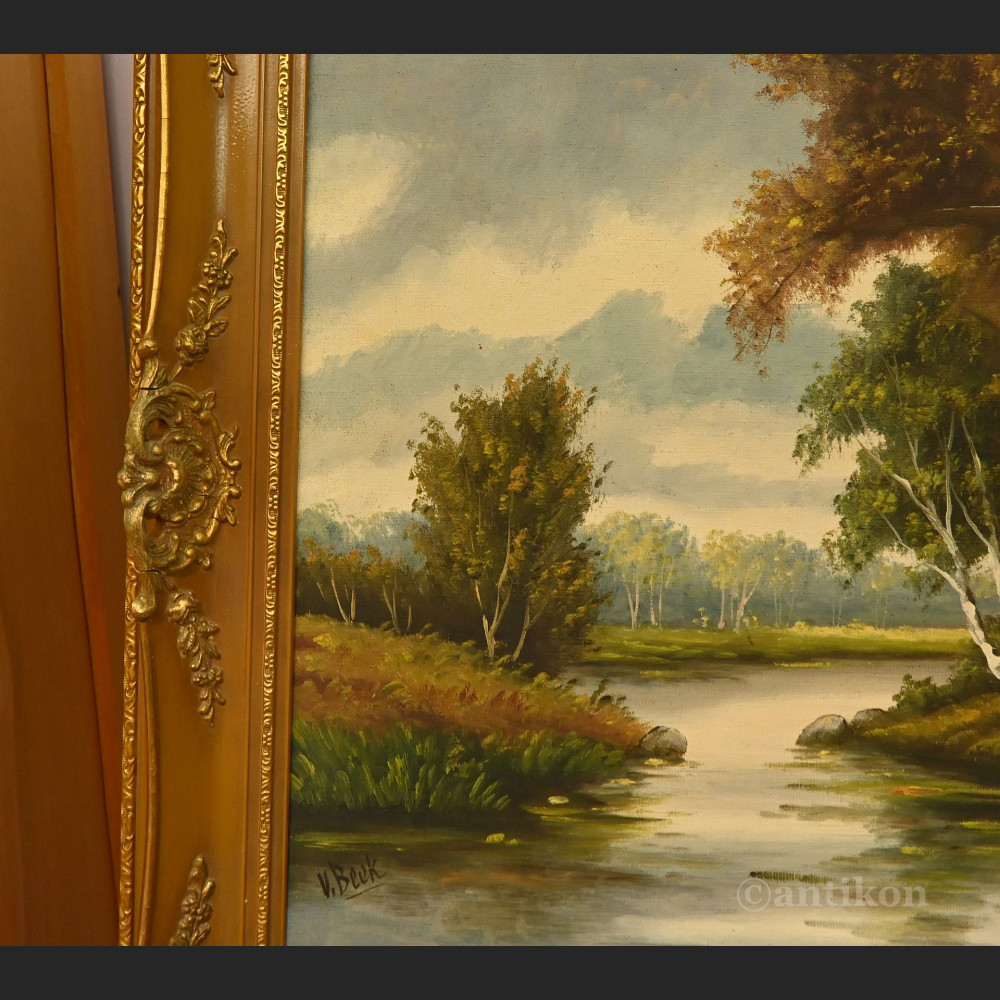 Pejzaż olejny Las duży obraz na płótnie Pejzaż olejny Las duży obraz na płótnie