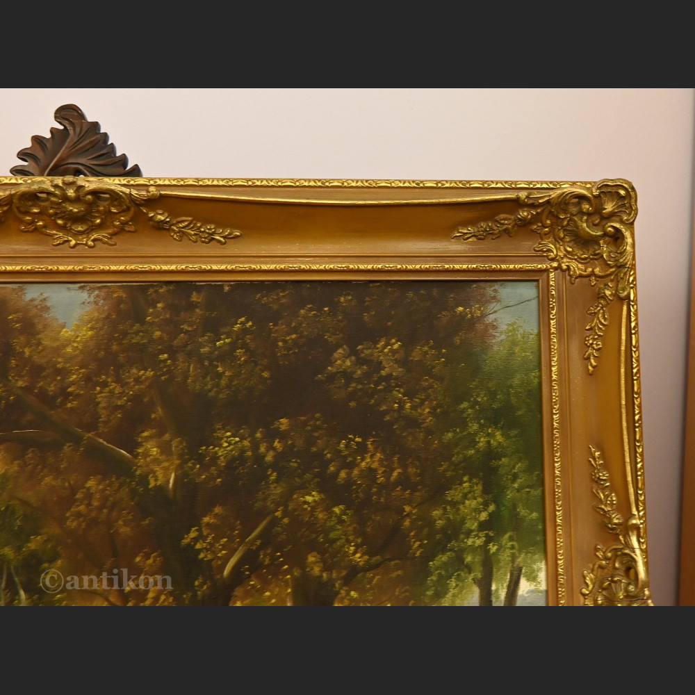 Pejzaż olejny Las duży obraz na płótnie Pejzaż olejny Las duży obraz na płótnie