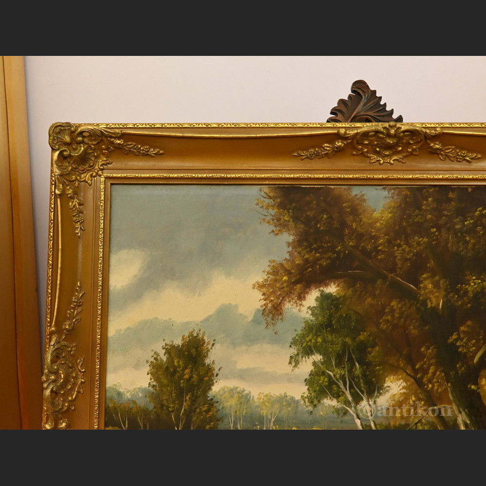 Pejzaż olejny Las duży obraz na płótnie Pejzaż olejny Las duży obraz na płótnie