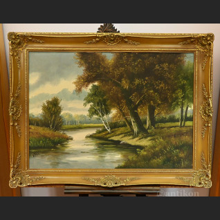 Pejzaż olejny Las duży obraz na płótnie Pejzaż olejny Las duży obraz na płótnie