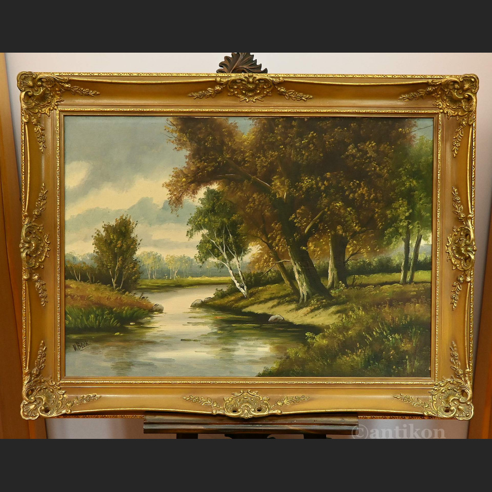 Pejzaż olejny Las duży obraz na płótnie Pejzaż olejny Las duży obraz na płótnie