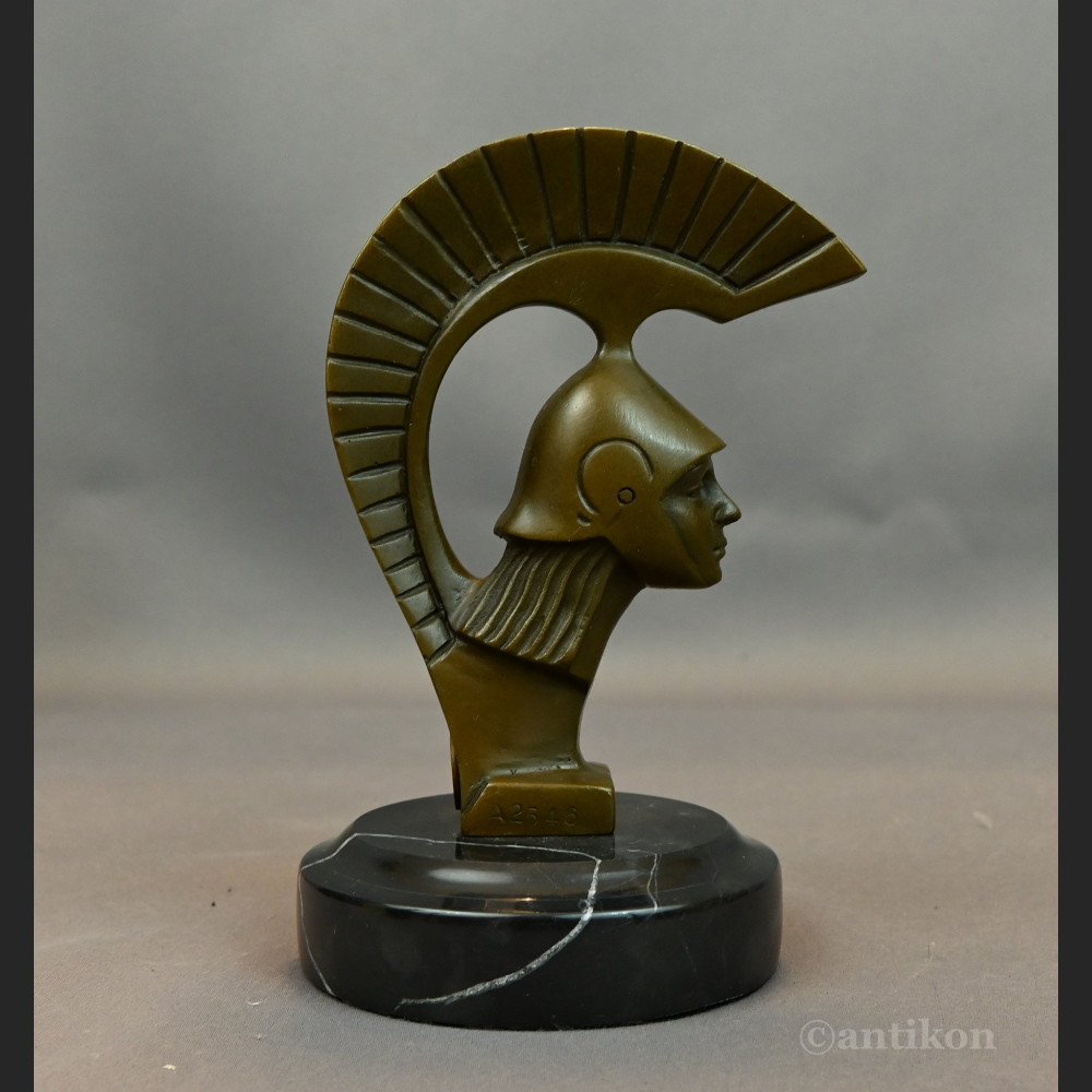 Figurka z brązu popiersie Spartanina 