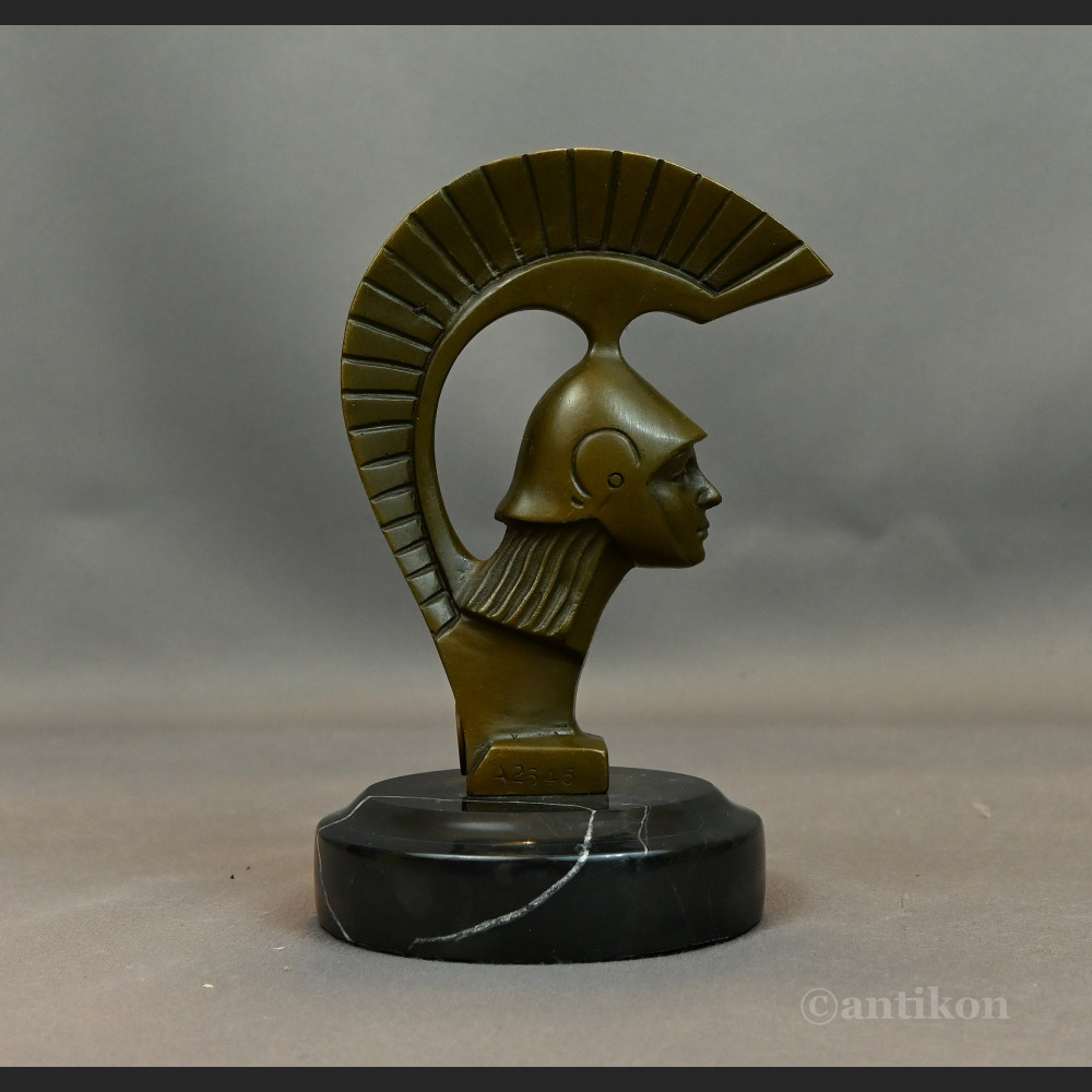 Figurka z brązu popiersie Spartanina 