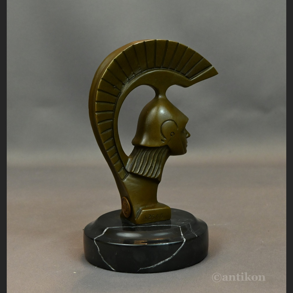 Figurka z brązu popiersie Spartanina 