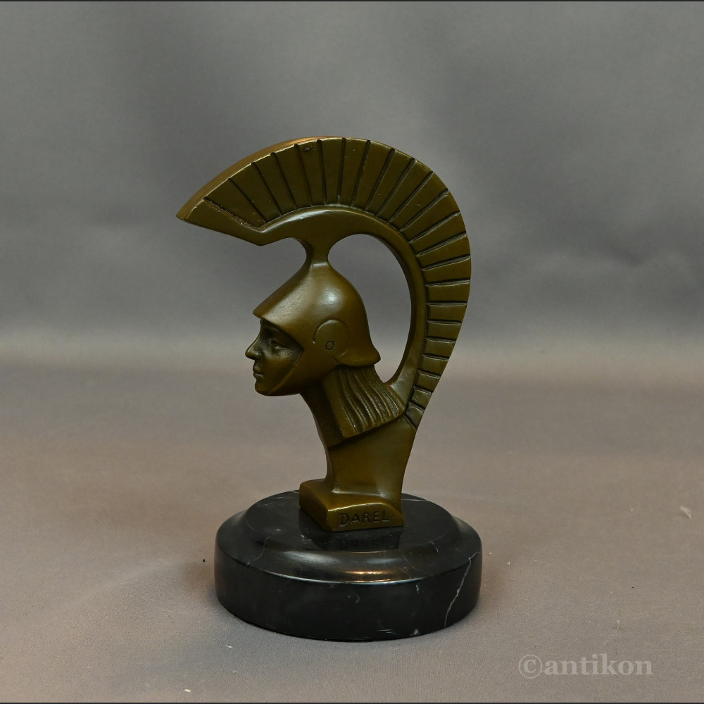 Figurka z brązu popiersie Spartanina 