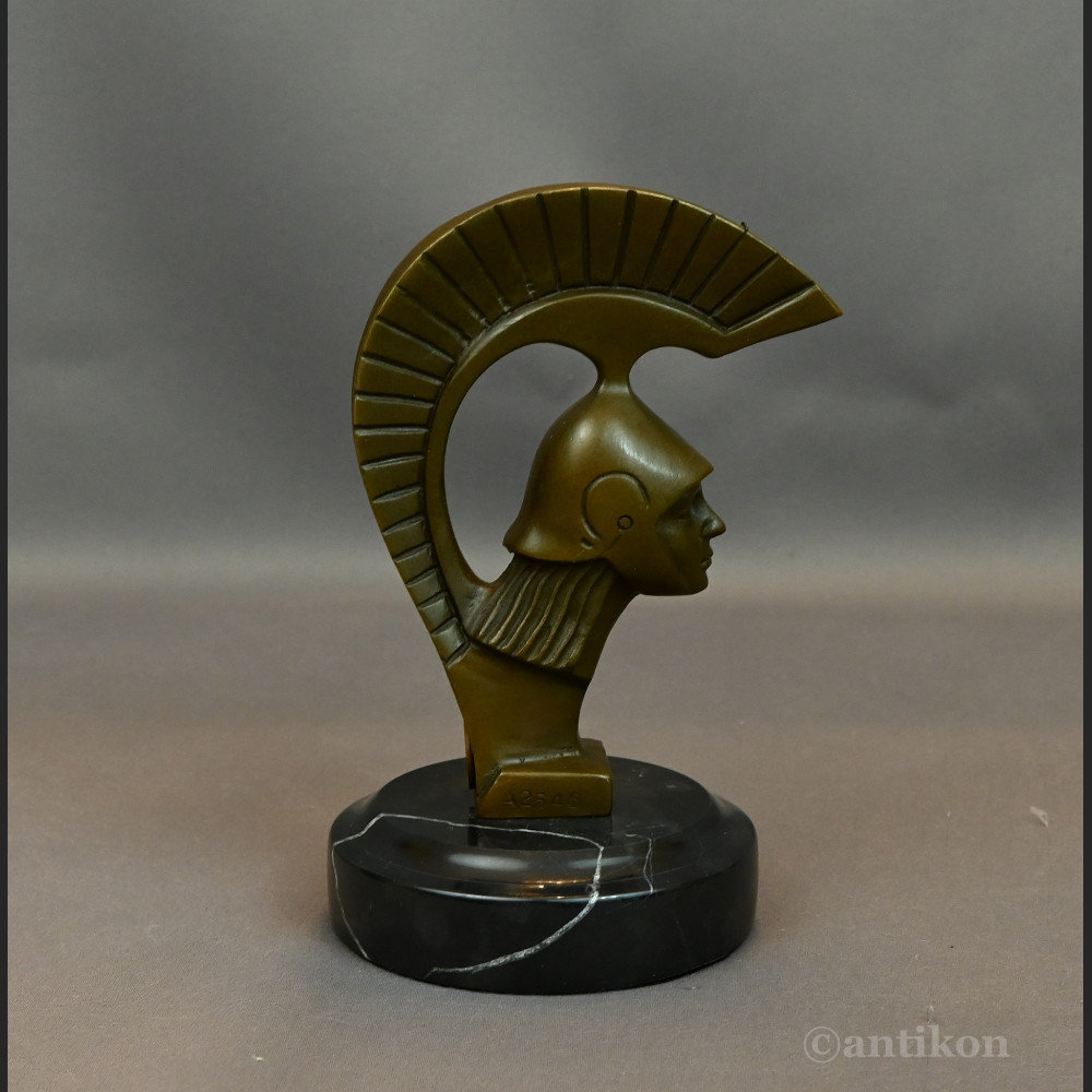 Figurka z brązu popiersie Spartanina 