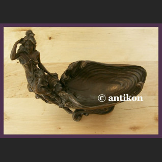 FIGURALNA SECESYJNA PATERA PRAWDZIWY BRĄZ SYGN. FIGURALNA SECESYJNA PATERA PRAWDZIWY BRĄZ SYGN.