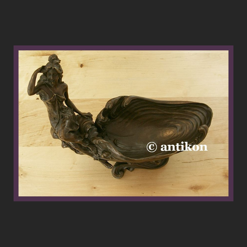 FIGURALNA SECESYJNA PATERA PRAWDZIWY BRĄZ SYGN. FIGURALNA SECESYJNA PATERA PRAWDZIWY BRĄZ SYGN.