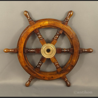 Koło sterowe drewniane na jacht średnie 