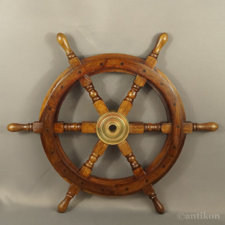 Drewniane koło sterowe duże 
