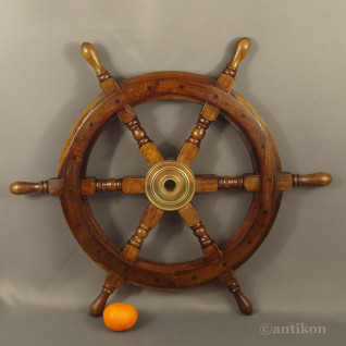 Drewniane koło sterowe duże 