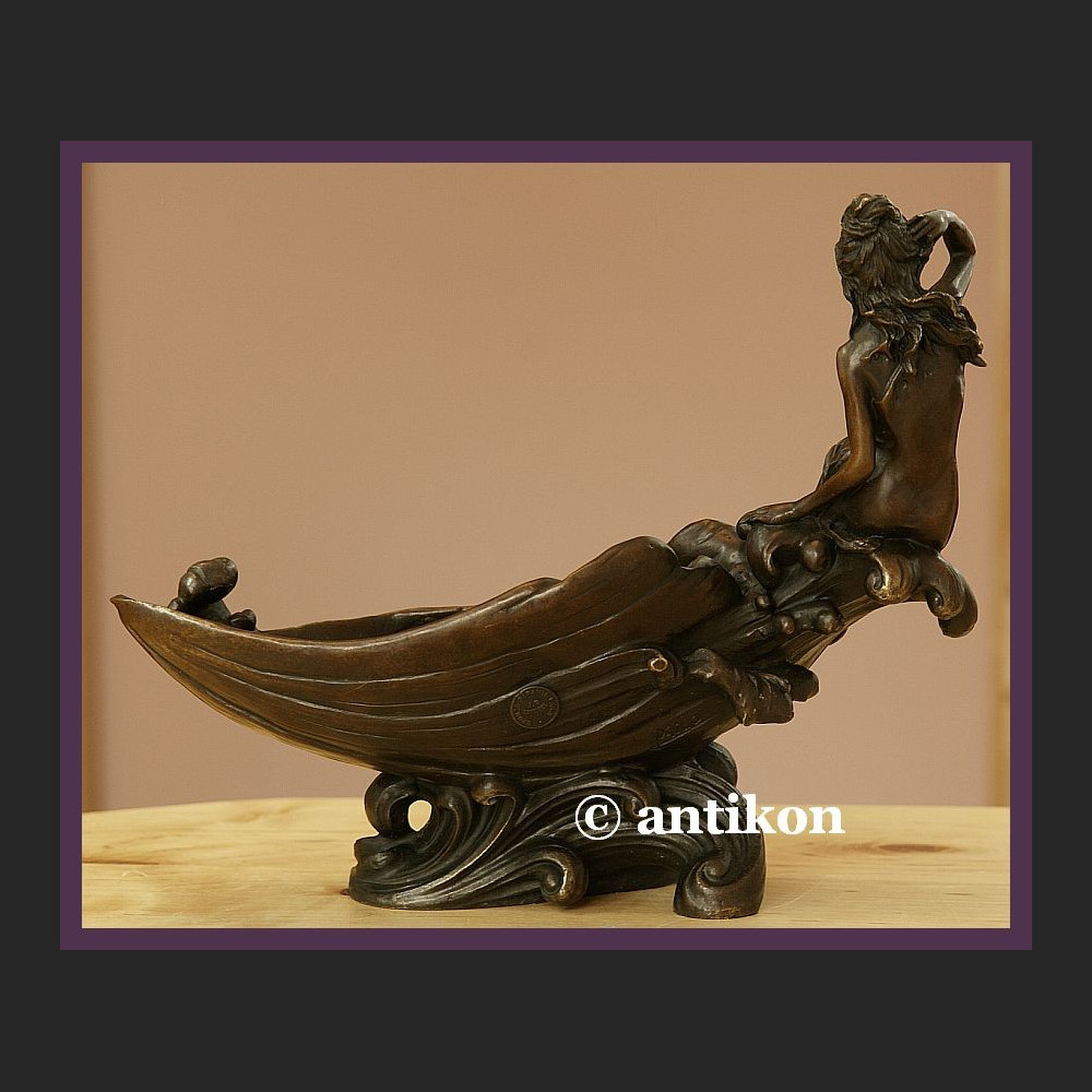 FIGURALNA SECESYJNA PATERA PRAWDZIWY BRĄZ SYGN. FIGURALNA SECESYJNA PATERA PRAWDZIWY BRĄZ SYGN.