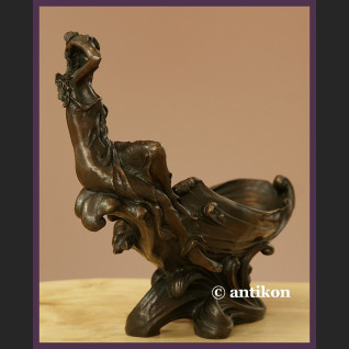 FIGURALNA SECESYJNA PATERA PRAWDZIWY BRĄZ SYGN. FIGURALNA SECESYJNA PATERA PRAWDZIWY BRĄZ SYGN.