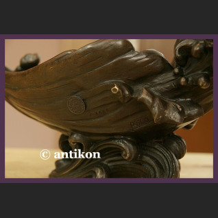 FIGURALNA SECESYJNA PATERA PRAWDZIWY BRĄZ SYGN. FIGURALNA SECESYJNA PATERA PRAWDZIWY BRĄZ SYGN.