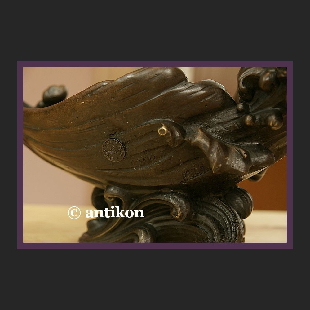 FIGURALNA SECESYJNA PATERA PRAWDZIWY BRĄZ SYGN. FIGURALNA SECESYJNA PATERA PRAWDZIWY BRĄZ SYGN.