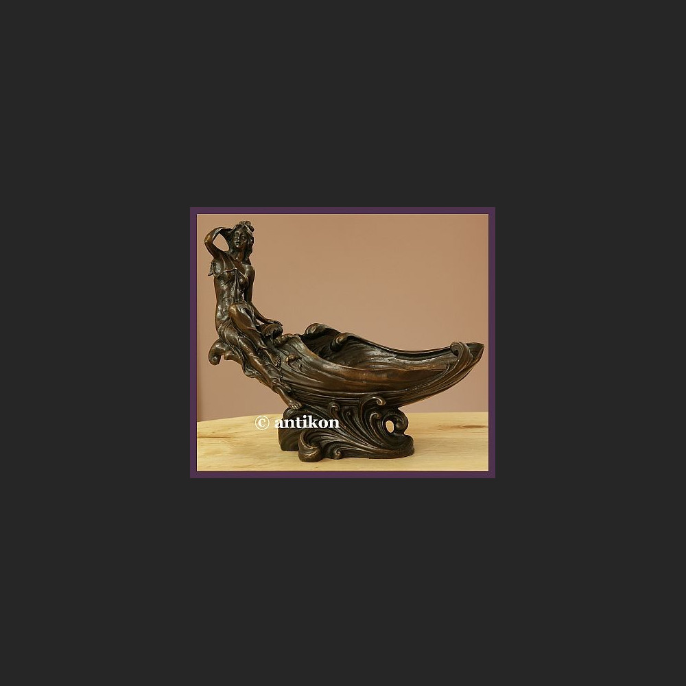 FIGURALNA SECESYJNA PATERA PRAWDZIWY BRĄZ SYGN. FIGURALNA SECESYJNA PATERA PRAWDZIWY BRĄZ SYGN.