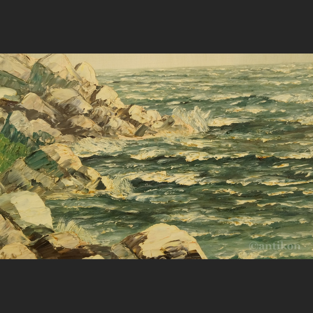 Stary obraz na brzegu morza  Stary obraz na brzegu morza