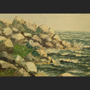 Stary obraz na brzegu morza  Stary obraz na brzegu morza