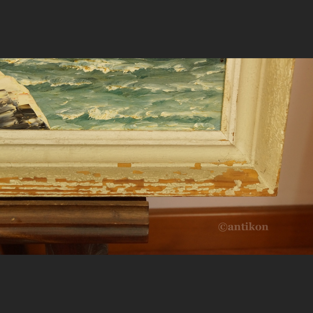 Stary obraz na brzegu morza  Stary obraz na brzegu morza