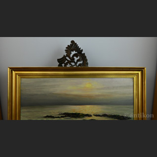 Pejzaż marynistyczny zachód słońca 1961r  Pejzaż marynistyczny zachód słońca 1961r