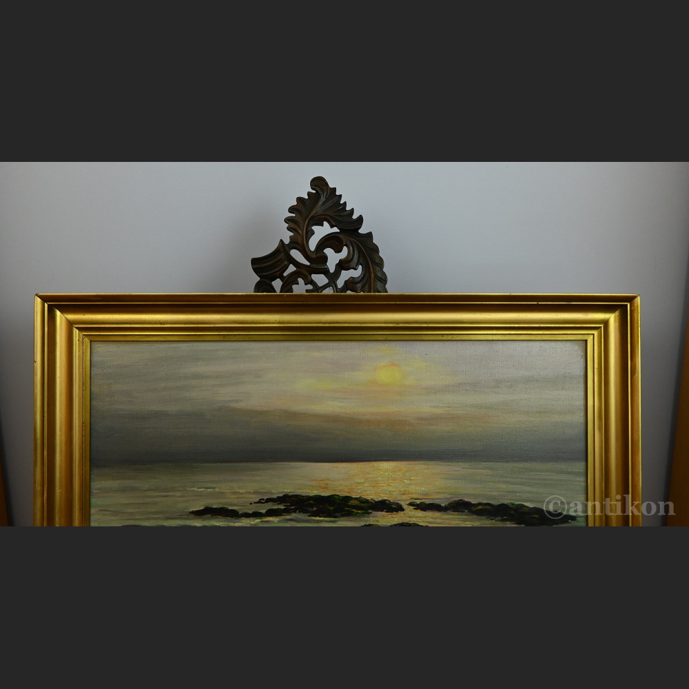 Pejzaż marynistyczny zachód słońca 1961r  Pejzaż marynistyczny zachód słońca 1961r