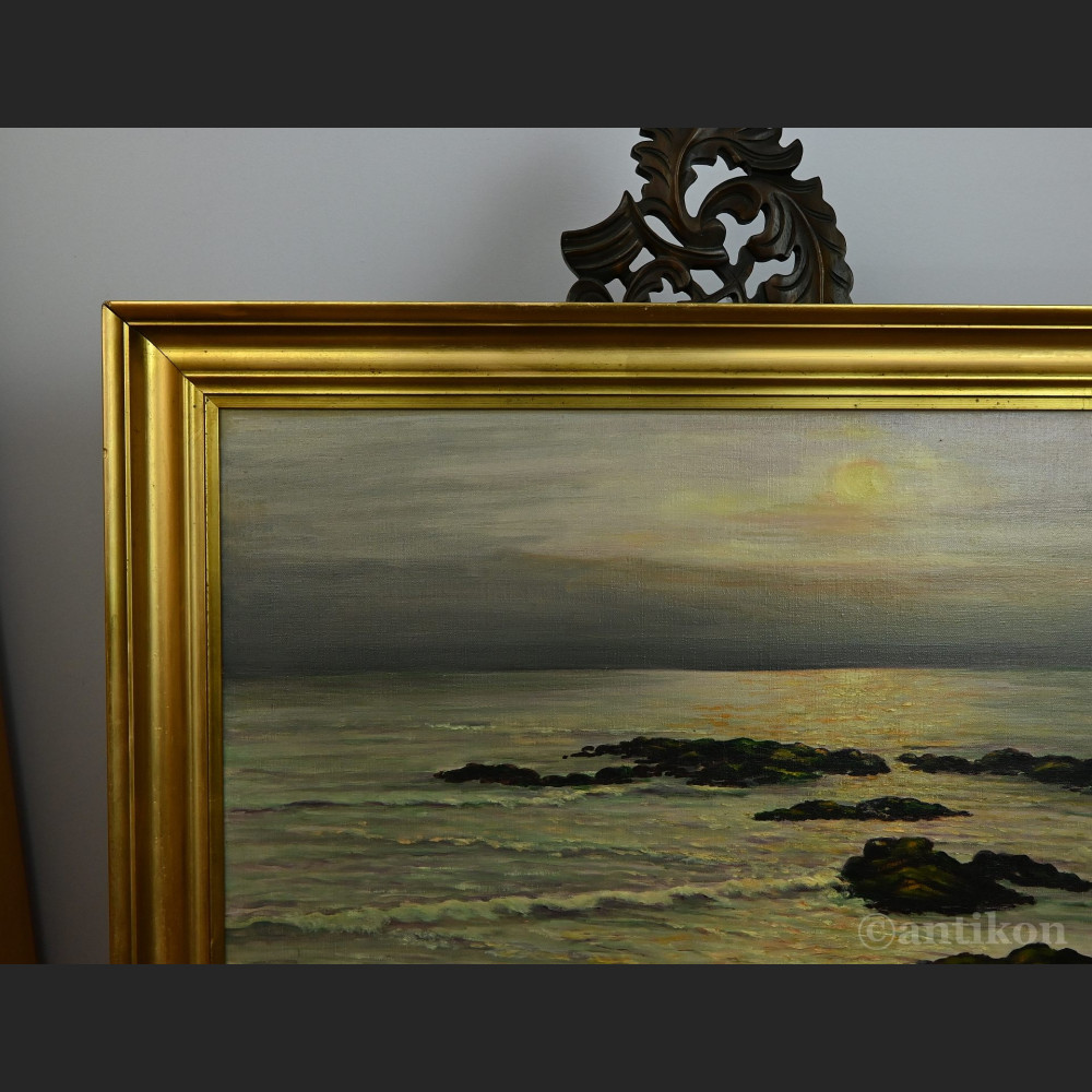 Pejzaż marynistyczny zachód słońca 1961r  Pejzaż marynistyczny zachód słońca 1961r