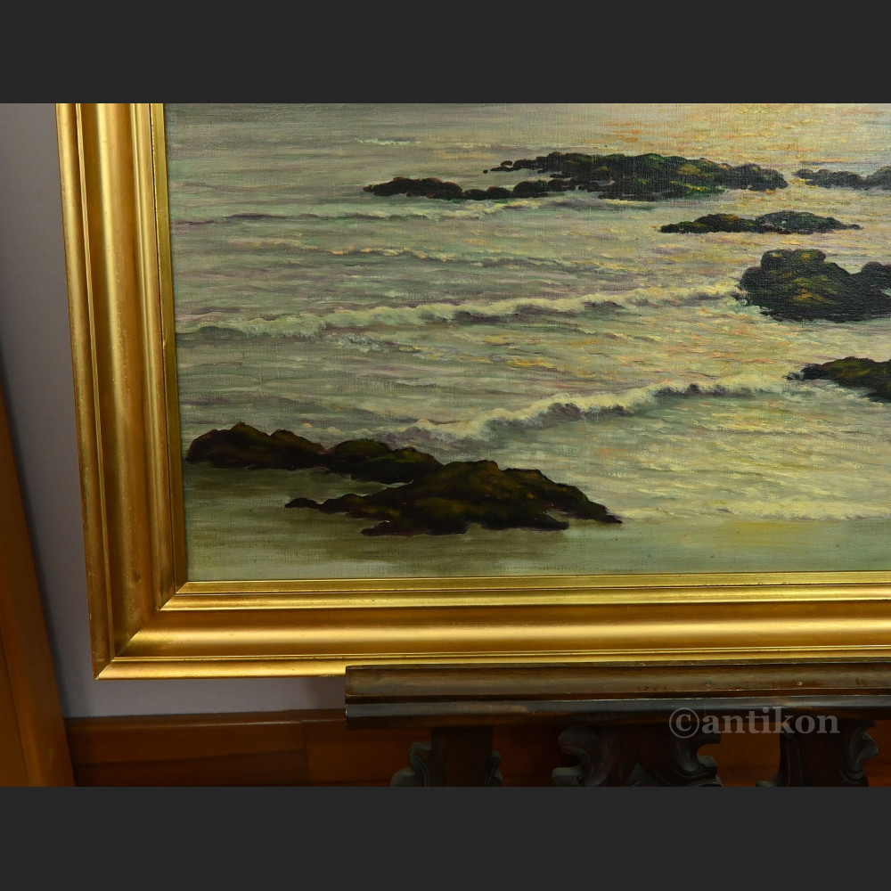 Pejzaż marynistyczny zachód słońca 1961r  Pejzaż marynistyczny zachód słońca 1961r