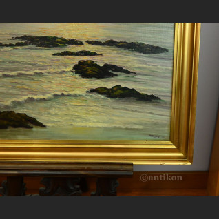 Pejzaż marynistyczny zachód słońca 1961r  Pejzaż marynistyczny zachód słońca 1961r