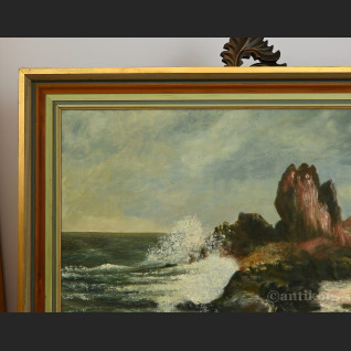 Obraz marynistyczny olejny 1951  Obraz marynistyczny olejny 1951