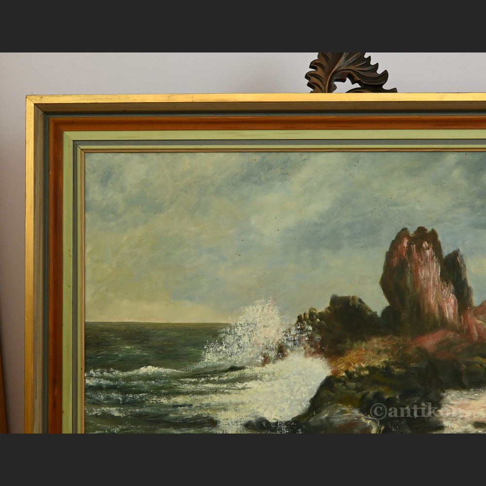 Obraz marynistyczny olejny 1951  Obraz marynistyczny olejny 1951