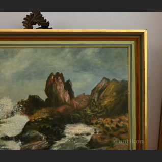 Obraz marynistyczny olejny 1951  Obraz marynistyczny olejny 1951