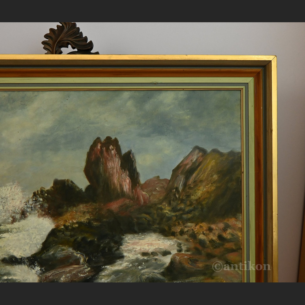 Obraz marynistyczny olejny 1951  Obraz marynistyczny olejny 1951