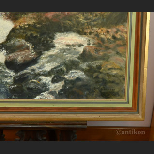 Obraz marynistyczny olejny 1951  Obraz marynistyczny olejny 1951