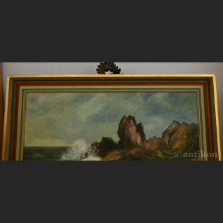 Obraz marynistyczny olejny 1951  Obraz marynistyczny olejny 1951