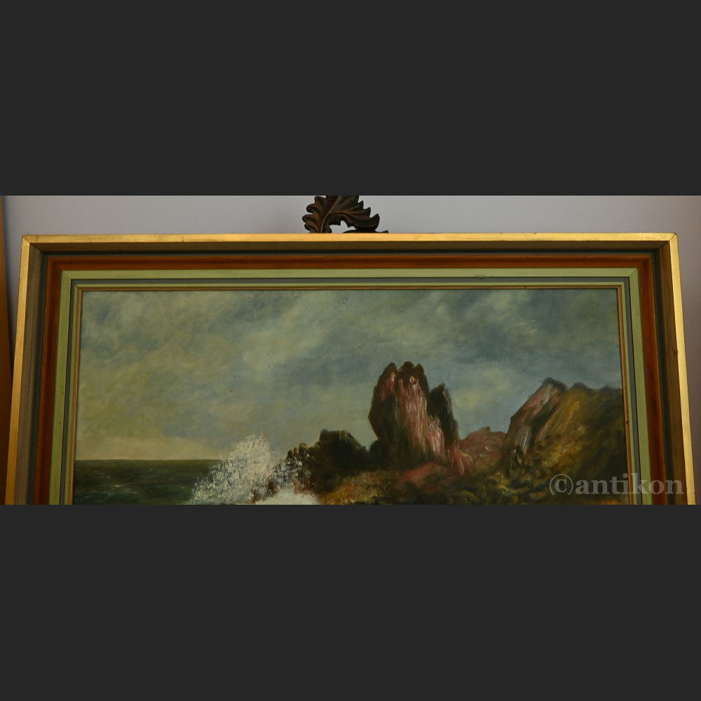 Obraz marynistyczny olejny 1951  Obraz marynistyczny olejny 1951