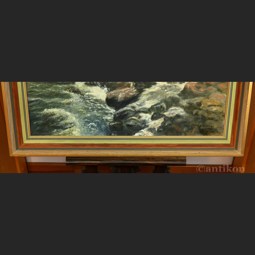 Obraz marynistyczny olejny 1951  Obraz marynistyczny olejny 1951