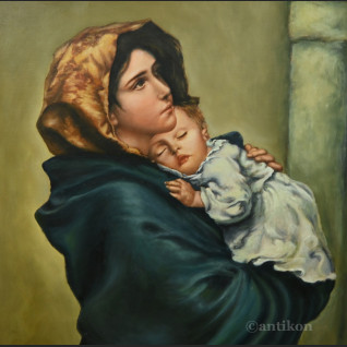 Obraz religijny Madonna z Dzieciątkiem wg Ferruzzi  Obraz religijny Madonna z Dzieciątkiem wg Ferruzzi