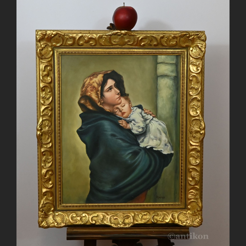 Obraz religijny Madonna z Dzieciątkiem wg Ferruzzi  Obraz religijny Madonna z Dzieciątkiem wg Ferruzzi