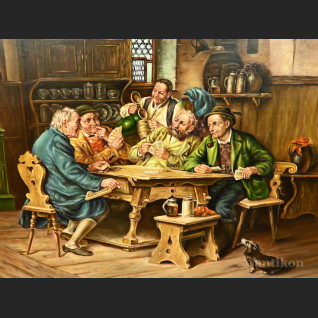 Biesiada w karczmie obraz olejny  Biesiada w karczmie obraz olejny