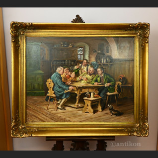 Biesiada w karczmie obraz olejny 